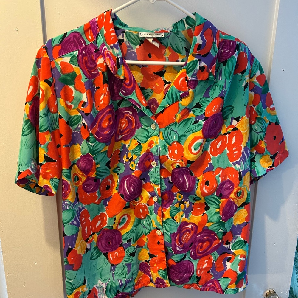Vintage Impressions Multicolor Floral Shirt
